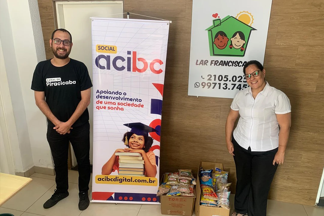 ACIBC doa 100 kg de alimentos ao Lar Franciscano